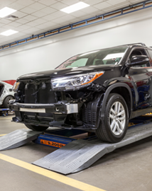 Toyota on vehicle lift | J. Pauley Toyota in Fort Smith AR
