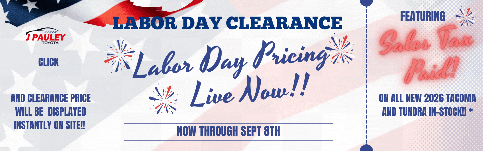 LABOR DAY CLEARANCE