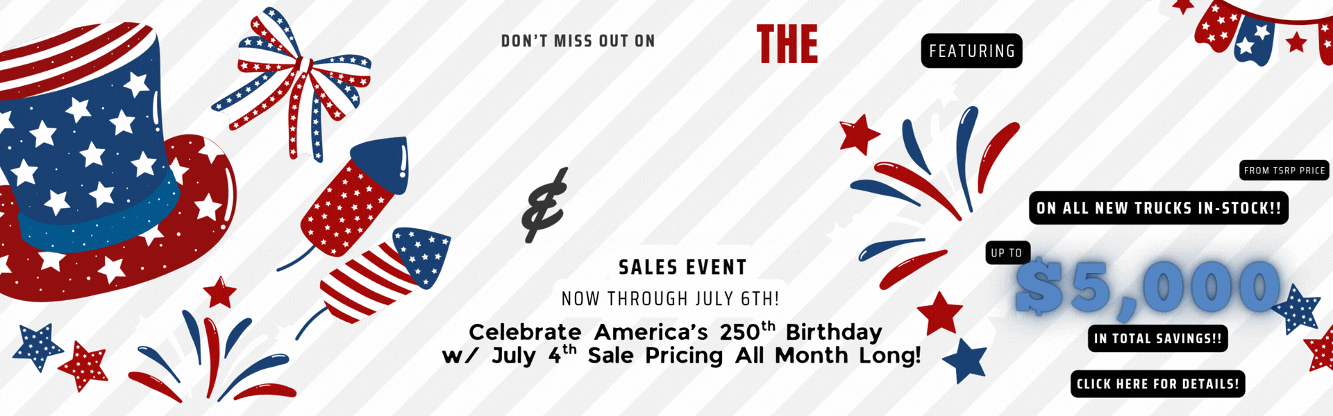 Red white and blue savings