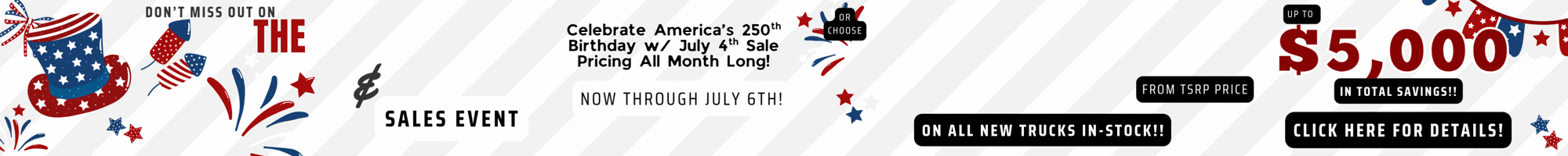 Red white and blue savings